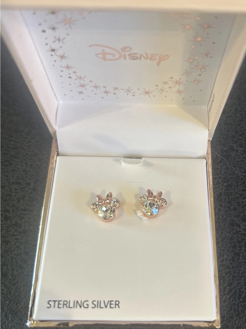 NWT Disney Sterling Silver Mickey Crystal Stud Earrings